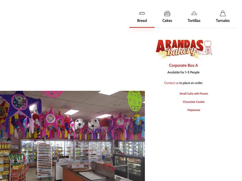 Arandas Bakery #5 Menu