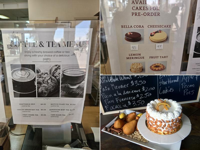 Bella Cora Bakery Menu