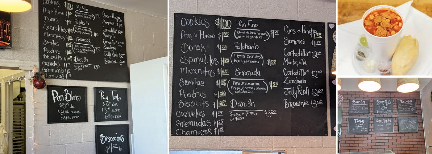 La Moderna Bakery Menu