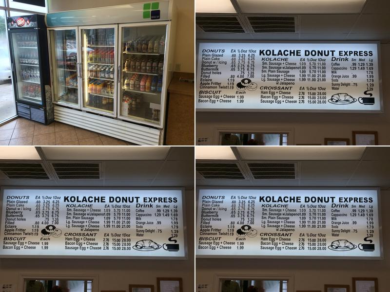 Kolache Donut Express Menu