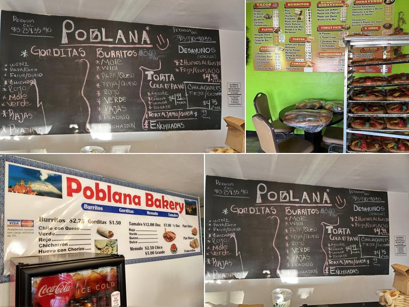 Poblana Bakery Menu