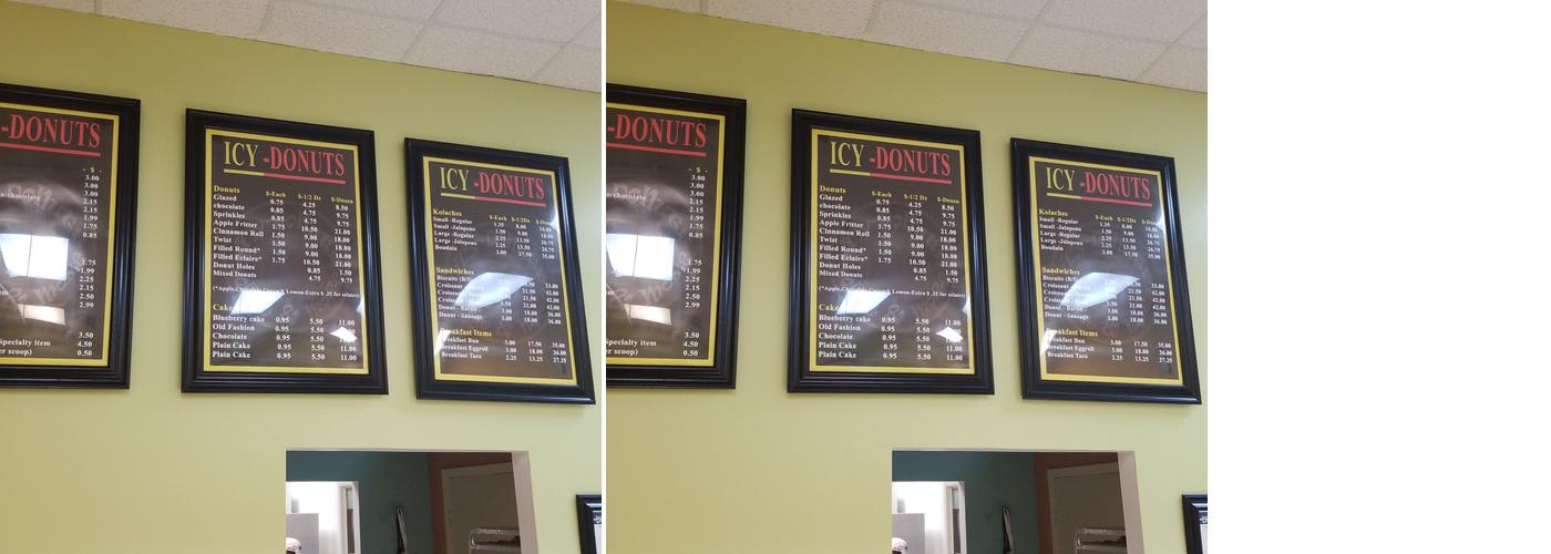 Icy Donuts Menu