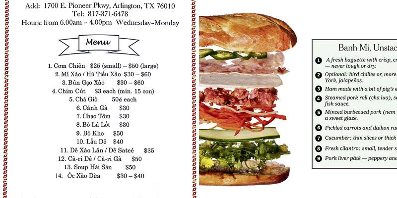 Saigon Cali Cafe Sandwich & Bubble Tea Menu