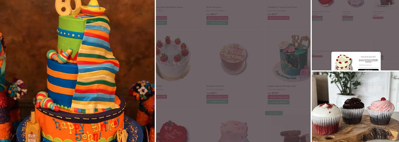 That's The Cake Bakery Menu