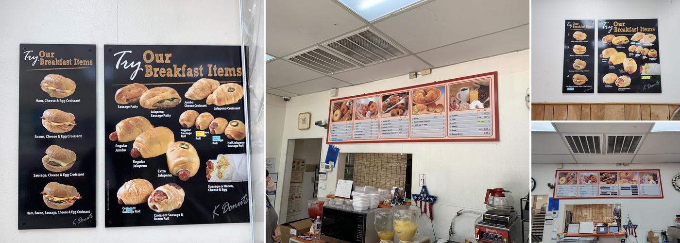 K Donuts Menu
