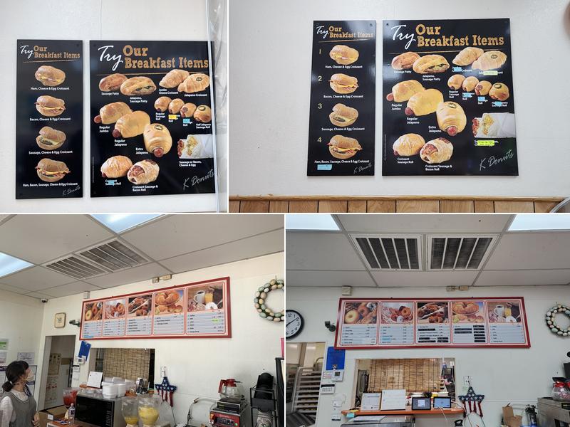 K Donuts Menu