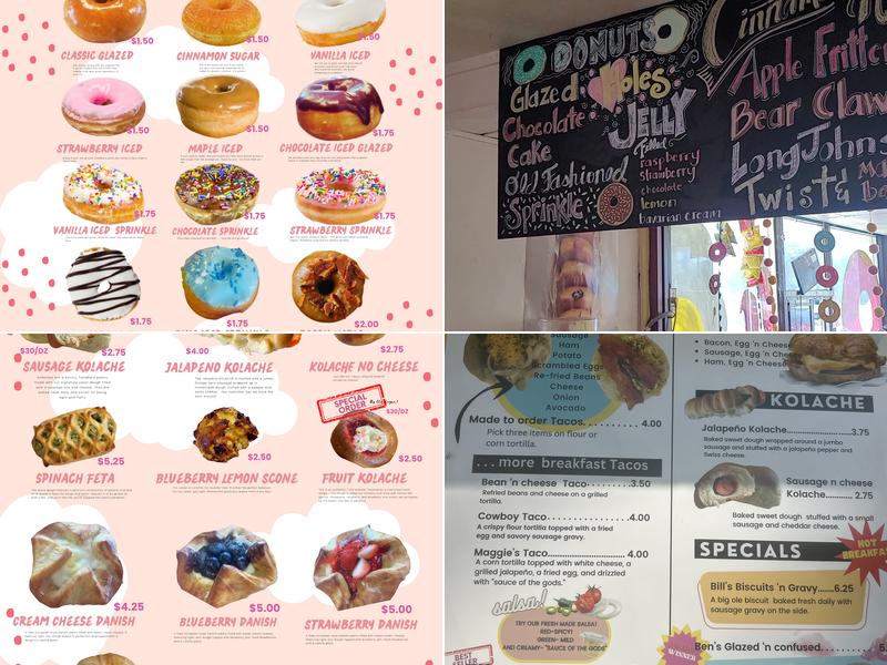 Wimberley Donuts Menu