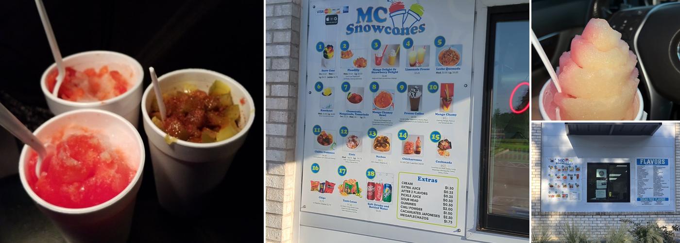 MC Snow Cones Menu