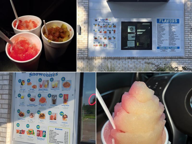 MC Snow Cones Menu