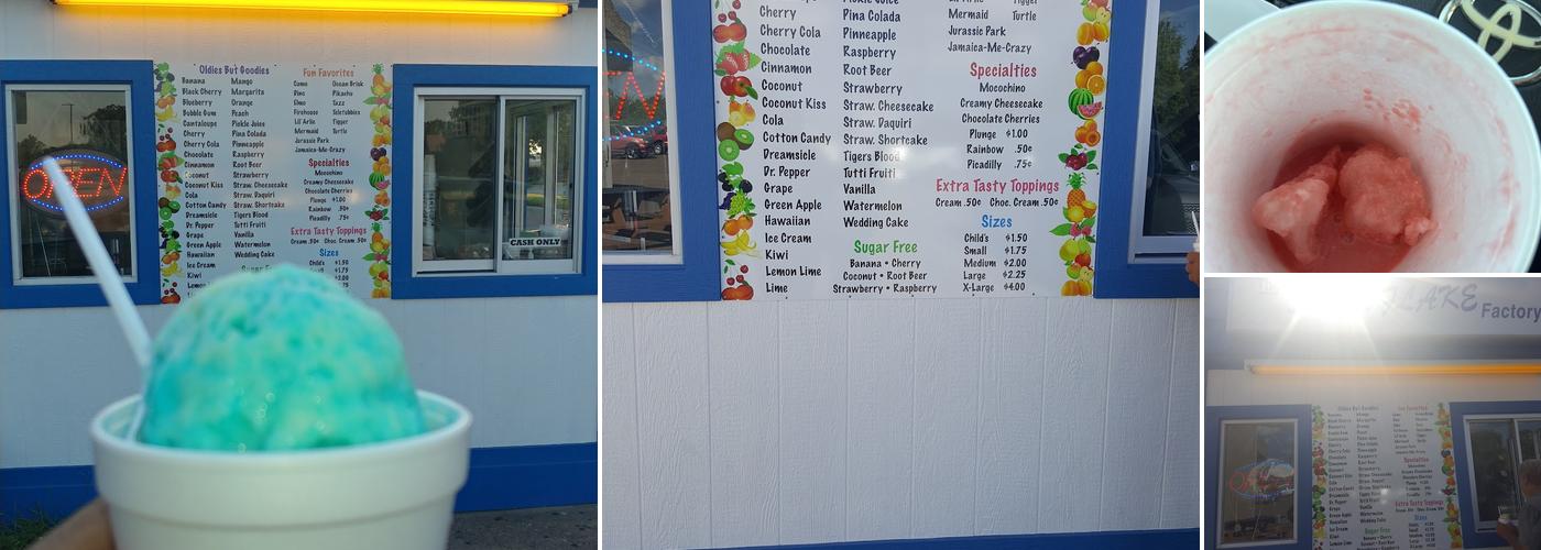 Snowflake Factory Menu