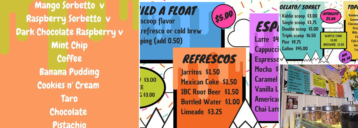 Scoop Street Menu