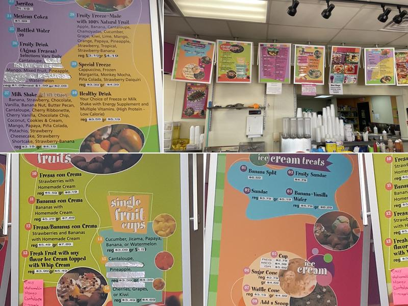 La Paletera Menu