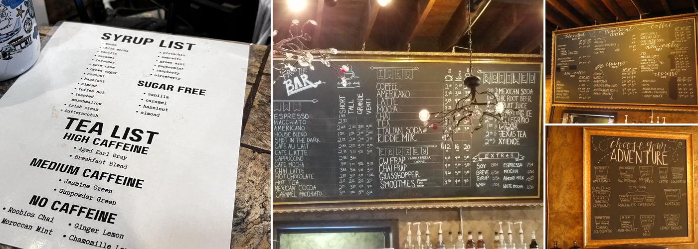 Coffee Waves Menu