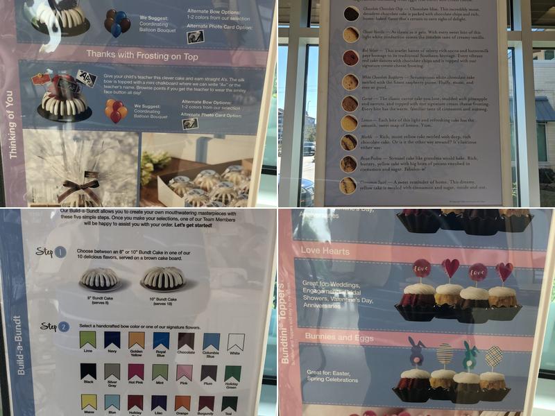 Nothing Bundt Cakes Menu