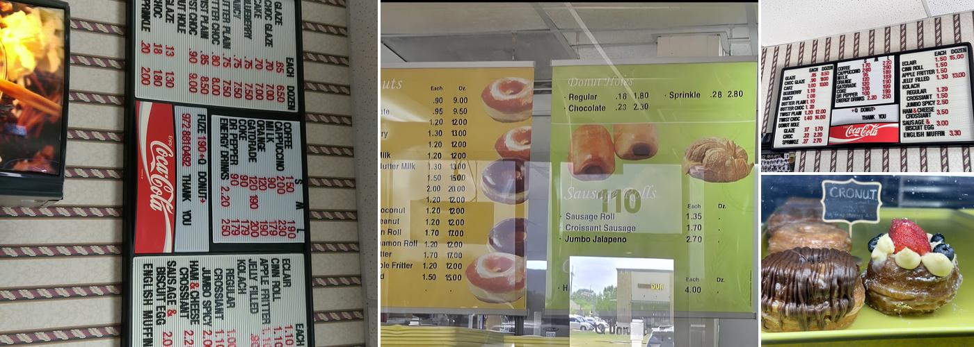 Q Donuts Menu