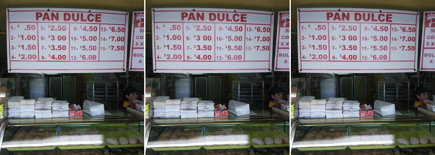 Pano's Bakery Menu