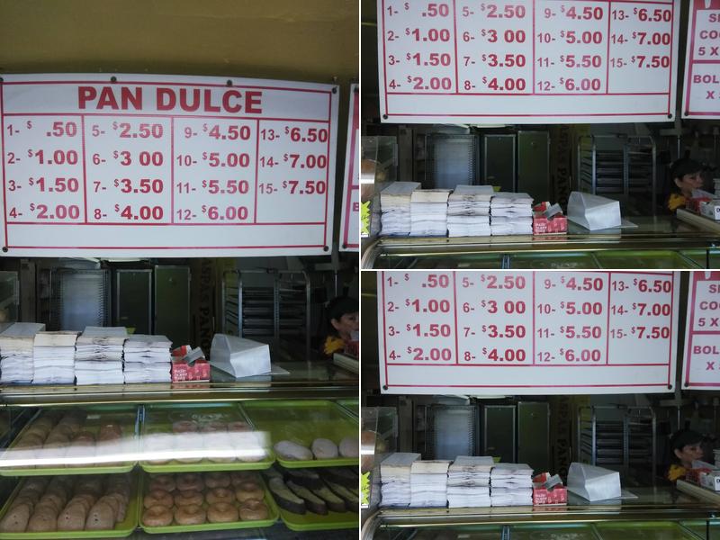 Pano's Bakery Menu