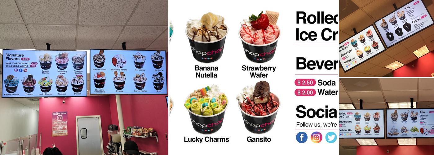 ChopChop - Rolled Ice Cream & Snacks Menu