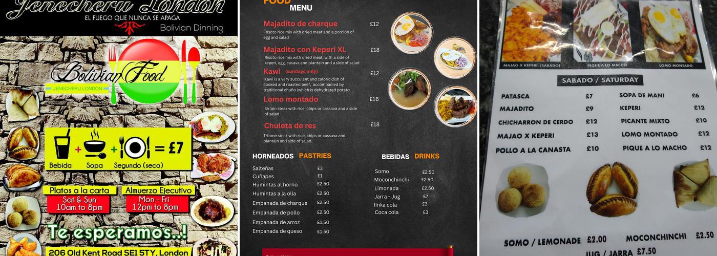 Jenecheru London LTD Menu