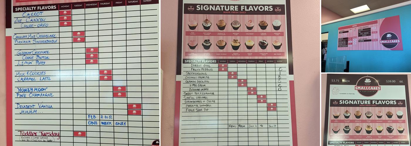 Smallcakes Menu