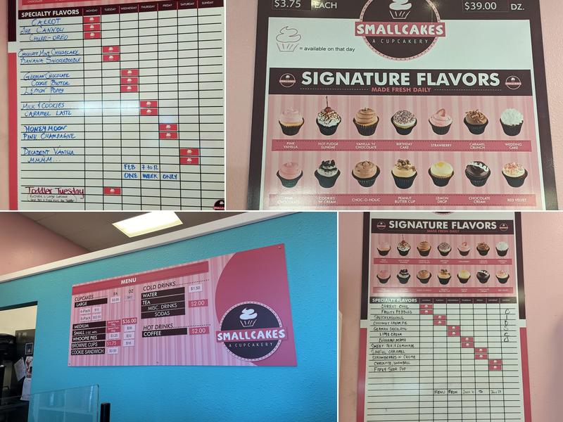 Smallcakes Menu