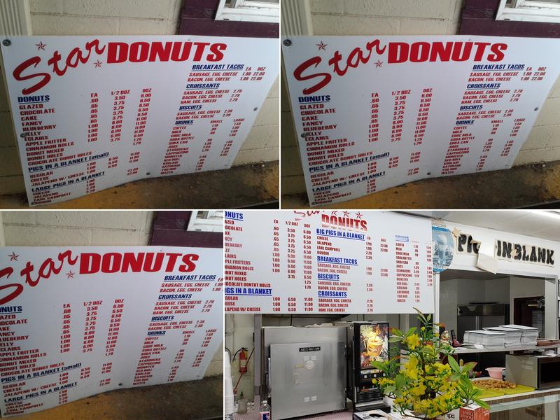 Star Donuts Menu