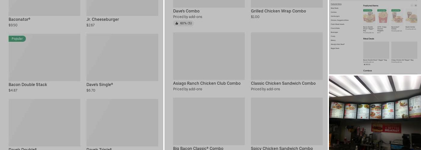 Wendy's Menu
