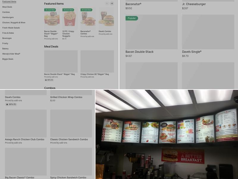 Wendy's Menu