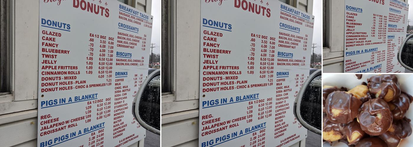 Royal Donuts Menu