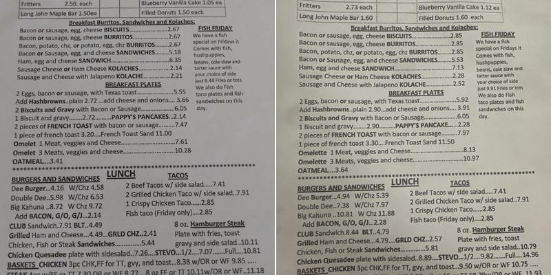 Dee's Deelicous Donuts Menu