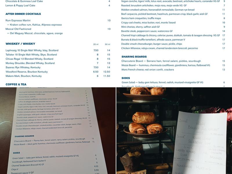 The Cut Bar & Restaurant Menu