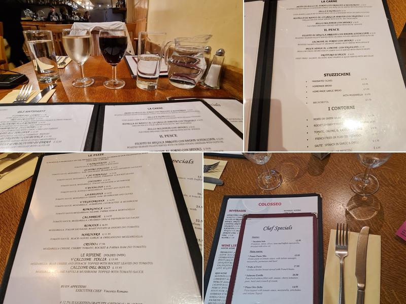 Colosseo Restaurant Menu