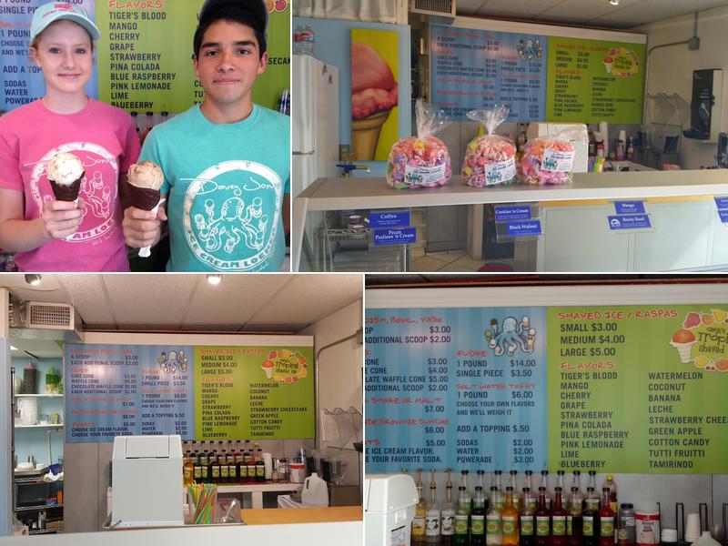 Davey Jones Ice Cream Locker Menu