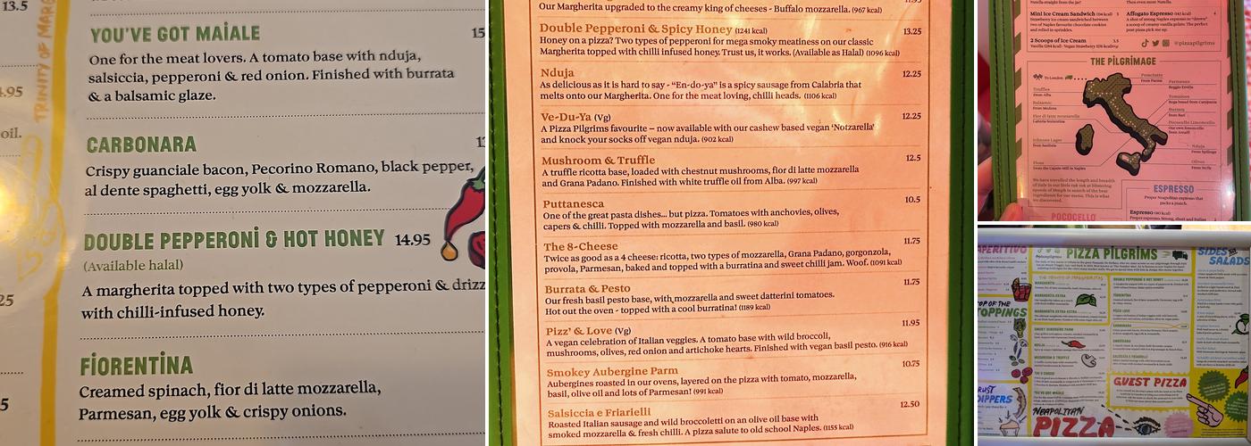 Pizza Pilgrims Waterloo Menu