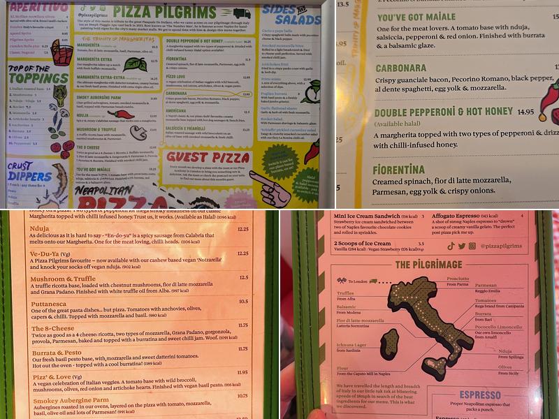 Pizza Pilgrims Waterloo Menu