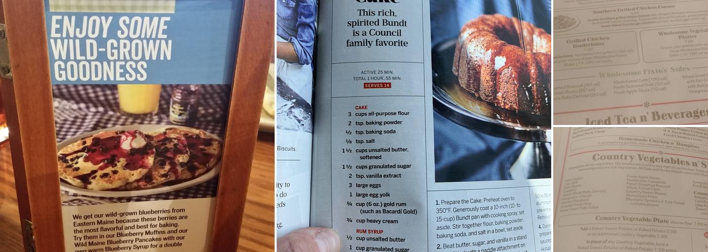 Cracker Barrel Old Country Store Menu