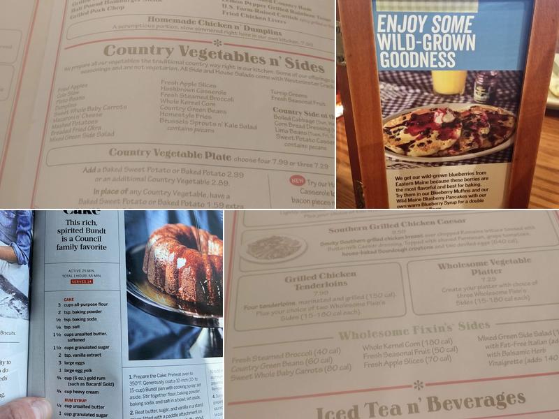 Cracker Barrel Old Country Store Menu