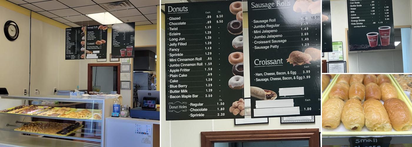 Olympian Donuts Menu
