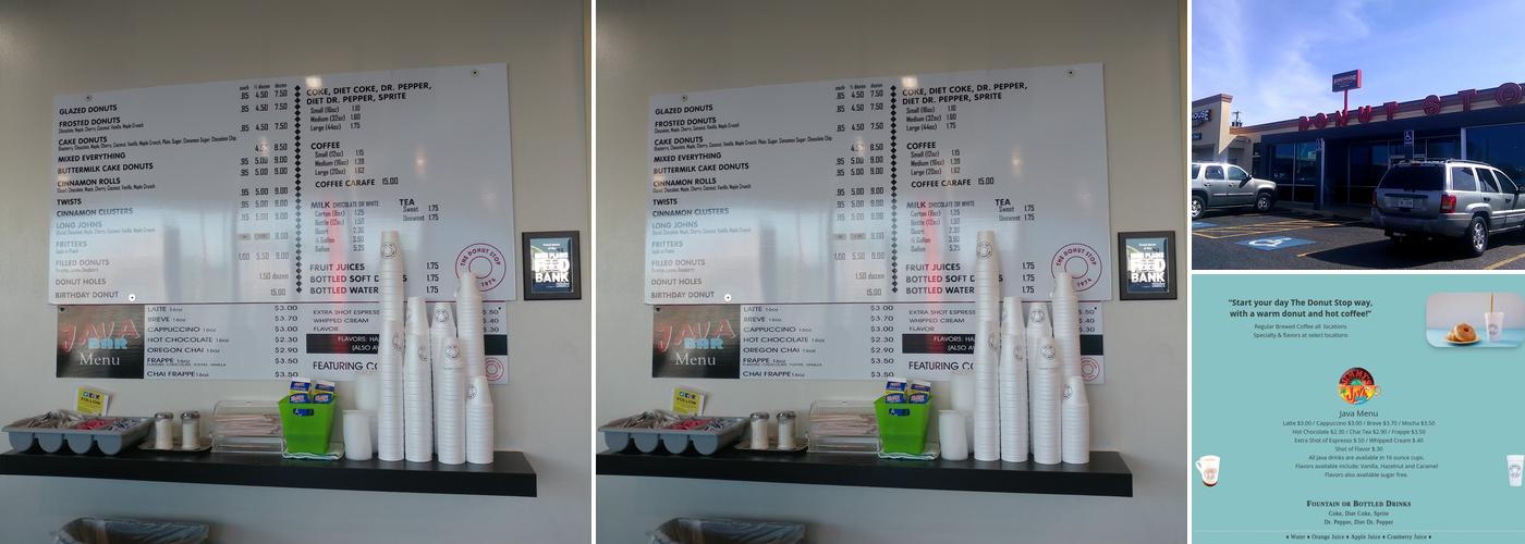 Donut Stop Menu