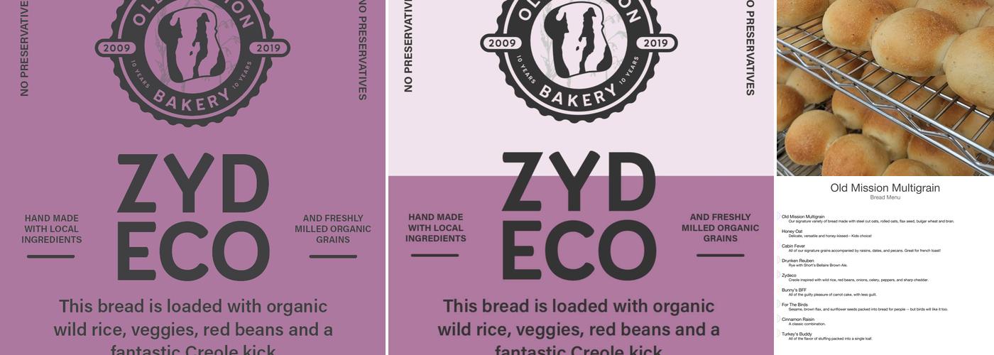 Old Mission Bakery Menu