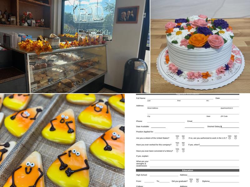 Potter's Bakery Menu