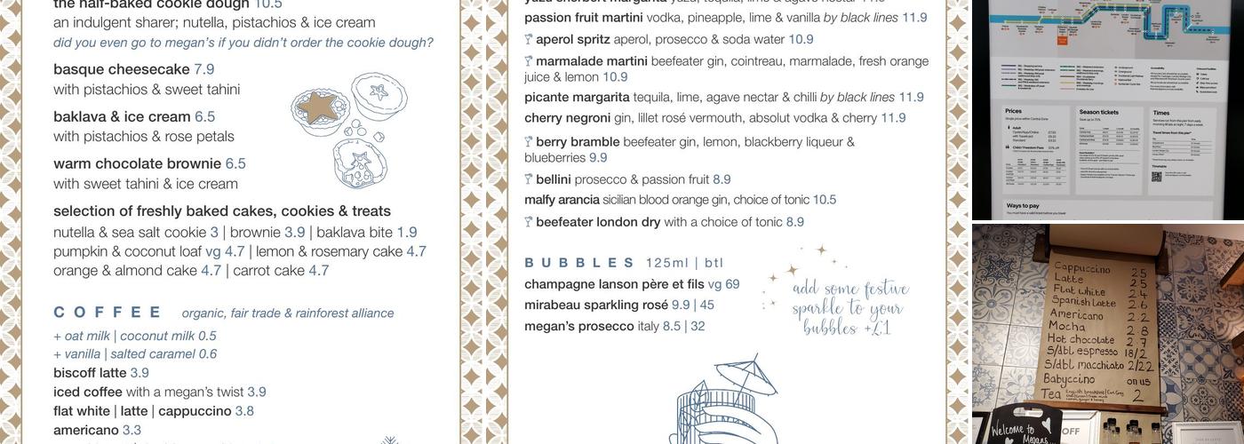 Megan's Battersea Power Station Menu