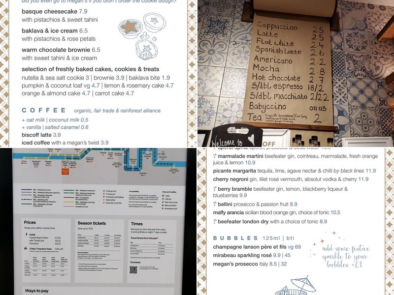 Megan's Battersea Power Station Menu