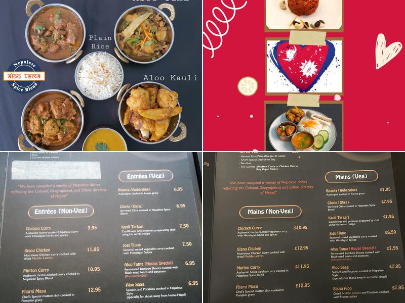 Aloo Tama Nepalese Restaurant Menu