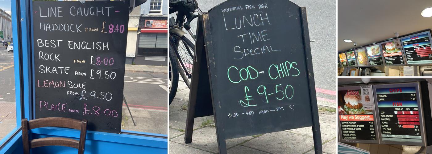 Windmill Fish Bar Menu