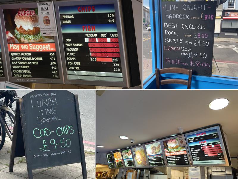Windmill Fish Bar Menu