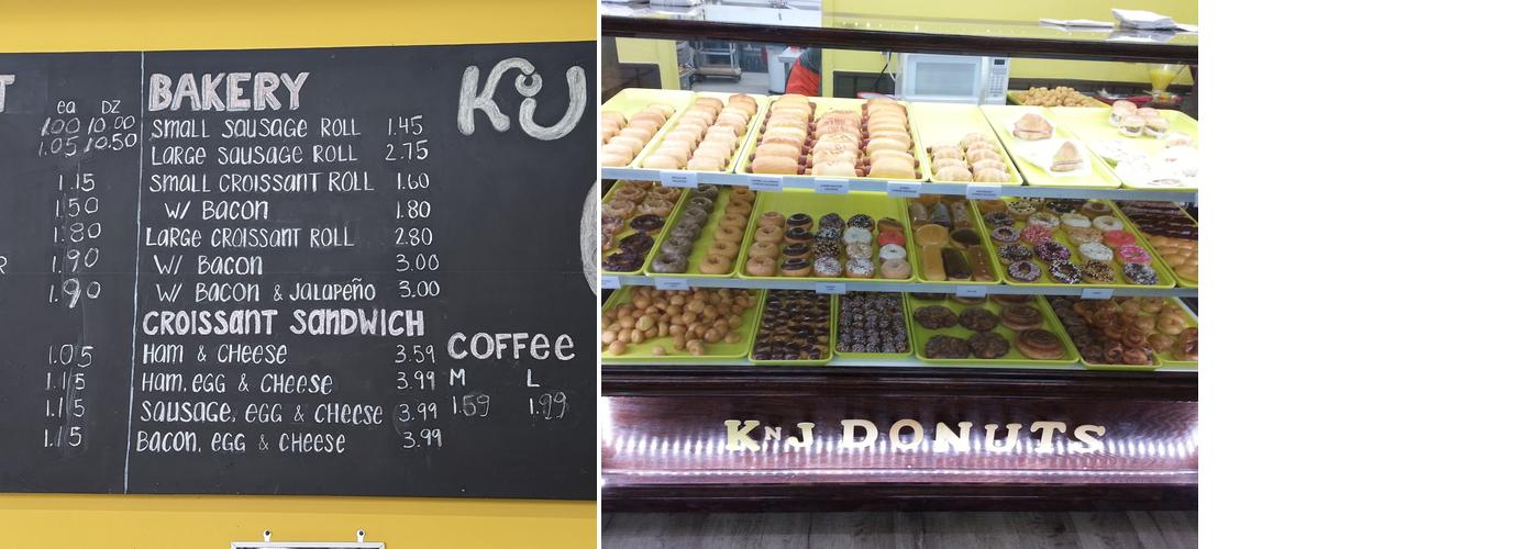 K&J Donuts Menu