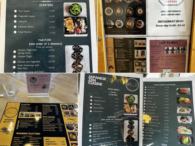 Aji restaurants Menu