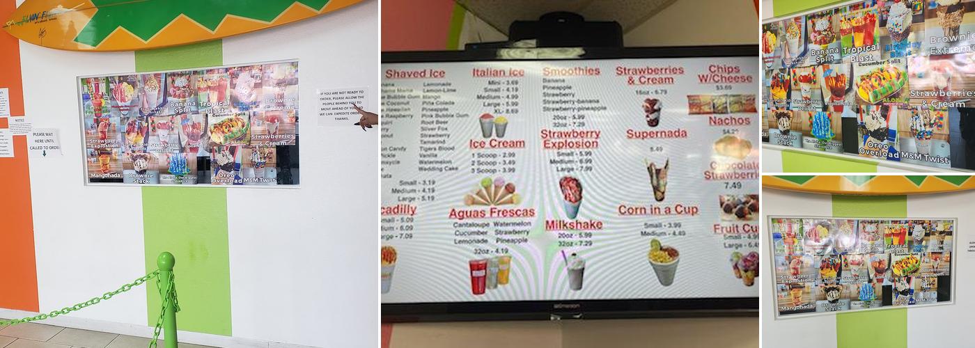 Aloha Shaved Ice Menu