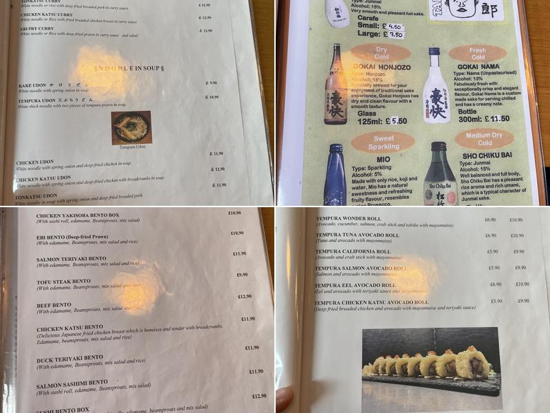 Taro - Kennington Menu